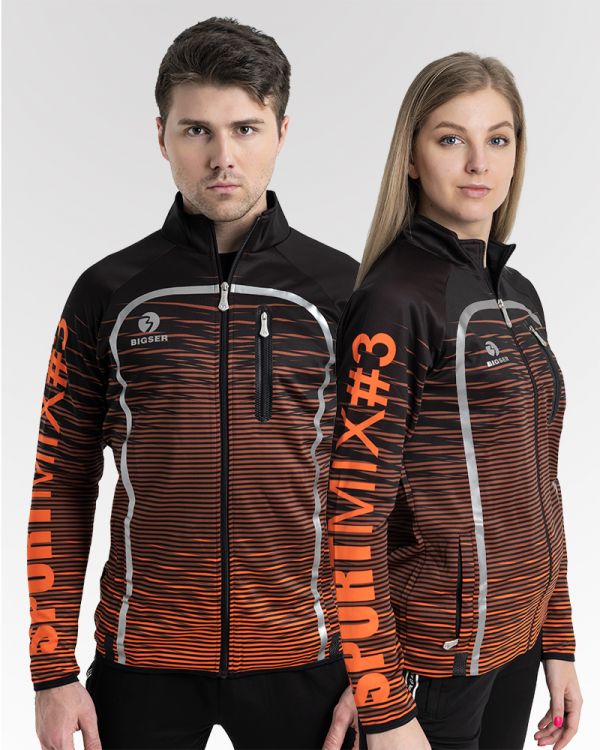 Куртка Sport Mix оранжевая принт.